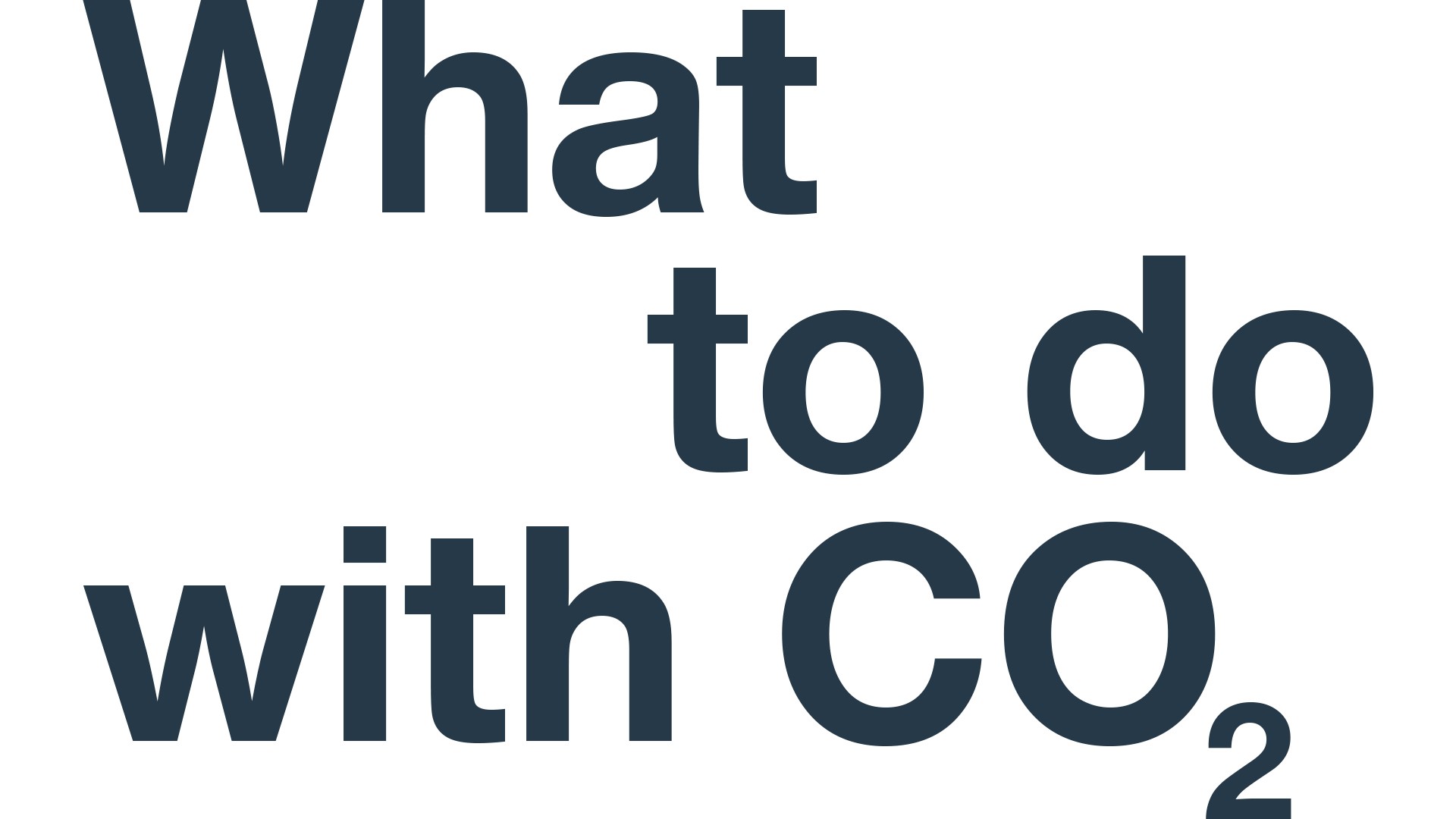 What to do with CO2