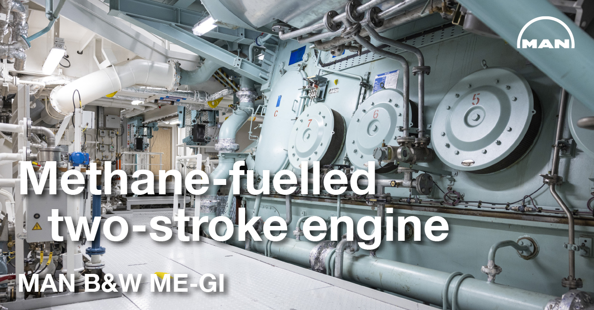 Methane-fueled two-stroke engine: MAN B&W ME-GI