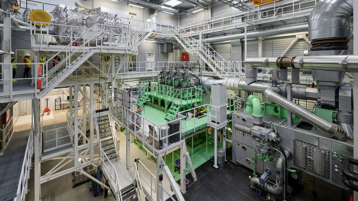 Ammonia engine on testbed in research center MAN Copenhagen