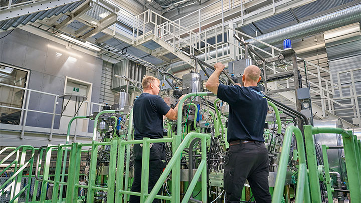 The MAN Energy Solutions ammonia-fueled engine under development, Copenhagen, Denmark The MAN Energy Solutions ammonia-fueled engine under development