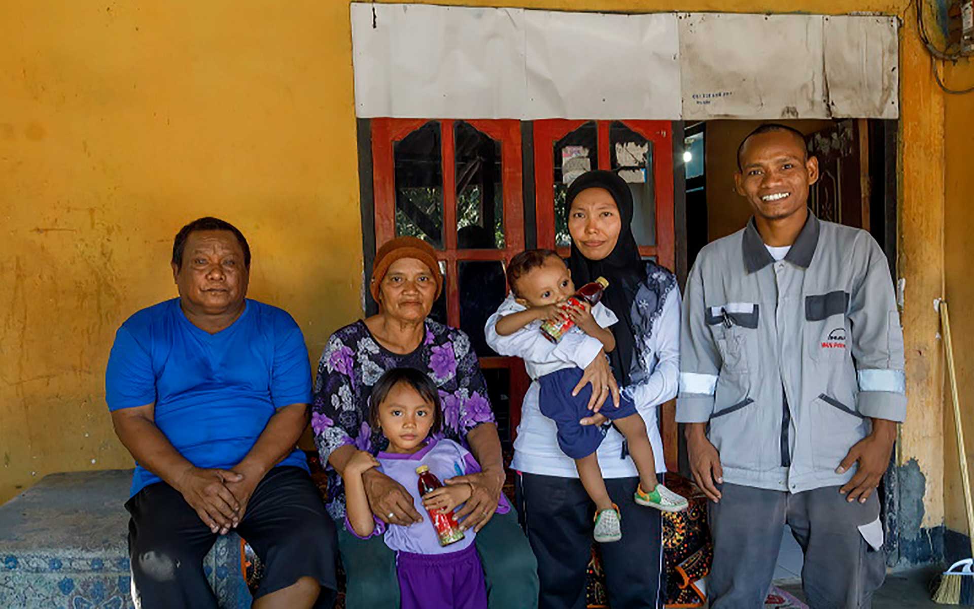 Darmanyasa and his family at home in Samparageddu Village Darmanyasa and his family at home in Samparageddu Village