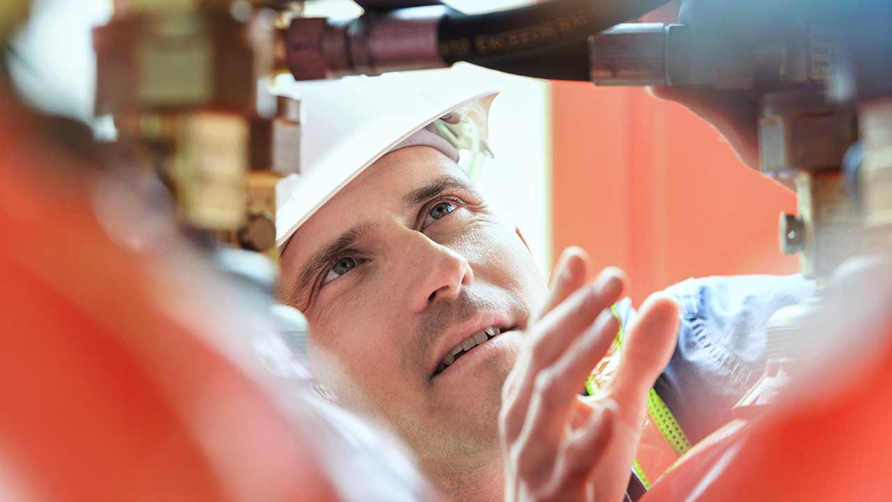 Engineer during inspection Engineer during inspection