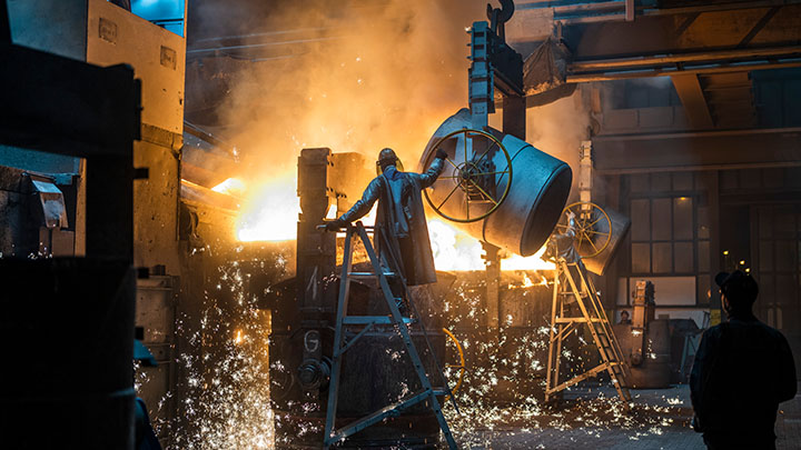 The foundry’s melting shop The foundry’s melting shop