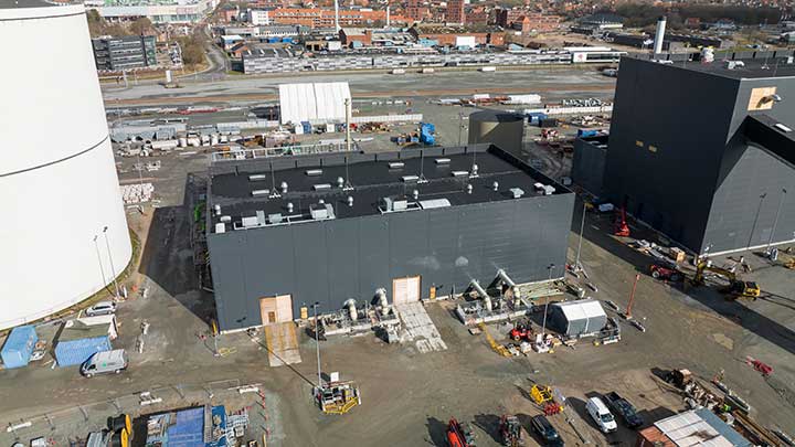 The heat pump hall at Esbjerg Harbor, Denmark