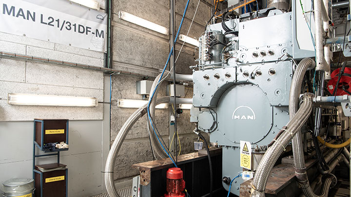 MAN L21/31 DF-M GenSet at the Frederiskhavn testbed in Denmark