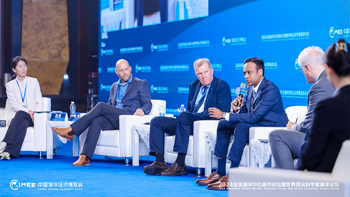 Global.ocean-center-city-forum Sarath Prasannan in discussion at the Global Ocean Center City Forum
